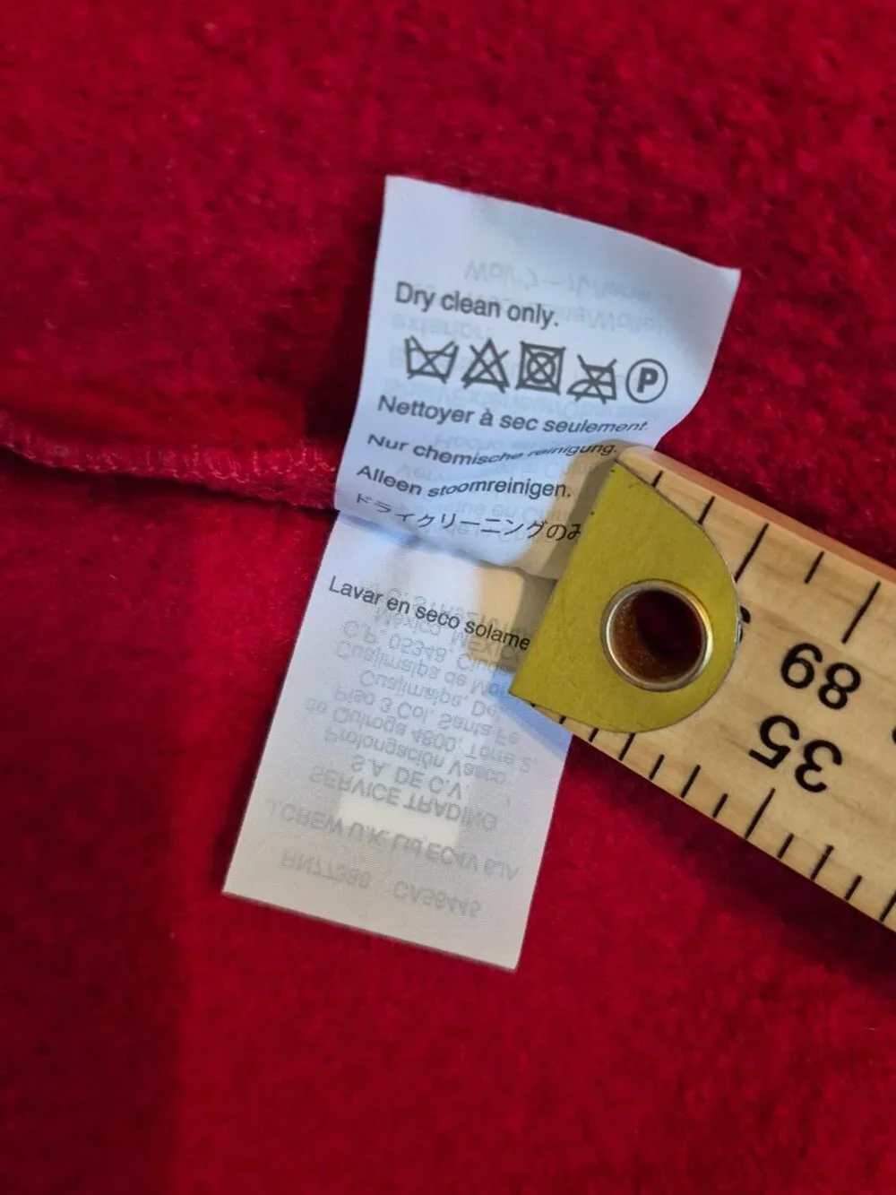 J Crew Italian Boiled Wool Coat Women XXS Red Belt Mid Length Old Money Mob Wife - Picture 6 of 7